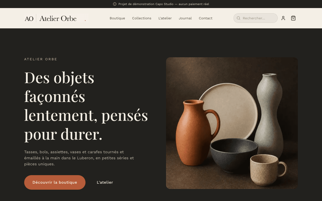 Atelier Orbe — céramique artisanale
